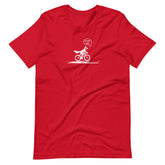 Woodland Cyclist Fox On Your Left red funny cycling t-shirt
